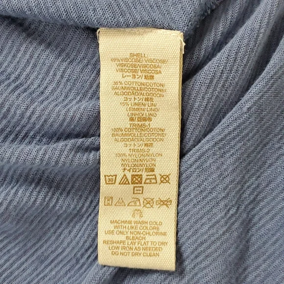 Free People blue long sleeve lace distressed top shirt women size XS - Picture 8 of 8